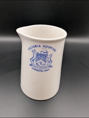 1800's "Old Victoria Hospital" Bone China Coffee Or Tea Creamer-History- Antique
